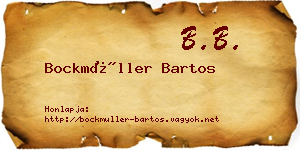 Bockmüller Bartos névjegykártya
